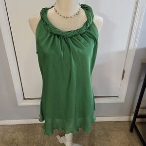 Elegant Green Sleeveless Top